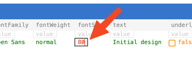 JSON font size
